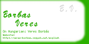 borbas veres business card